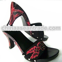 art painting wooden sandal