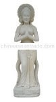 Dewi Standing White Stone Carving