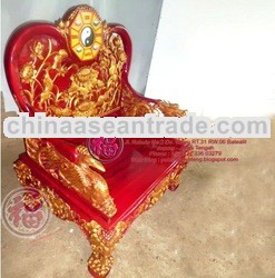 KURSI UKIRAN TERATAI LAMBANG TAO NAGA & HONG