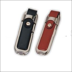 Leather USB flash drive, pen thumb drive (black colour)