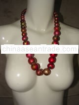 Necklace Wood Abstract Painting