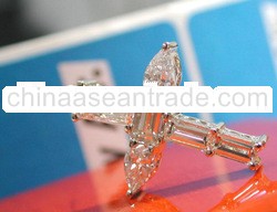 Diamond Cross Pendant 3. 50 Carat Pear Emerald Jesus!