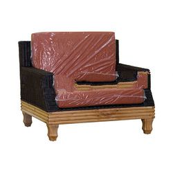Natural Rattan Lounge Sofa with Upholstery