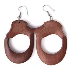 Balinese Painted Wooden Earring