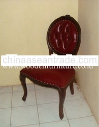Leather Chair French Style Dining Chair Antique Reproduction Chair Teak Wood Dining Chair Classic Eu