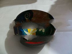 Lacquer coconut mother inlay bowl