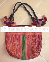 hill tribe hand woven fabric handbag, hilltribe styles handbag, ladies handbag
