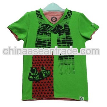 kid clothes OEM printed boys t shirt design