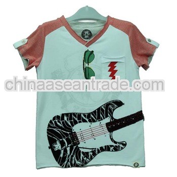 kids clothes t-shirt without collar for boy