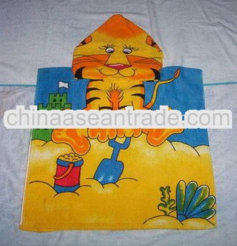 kids hooded beach towels/poncho