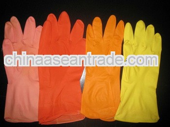 kitchen latex flock lined household gloves