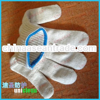 knitted cotton glove white/grey