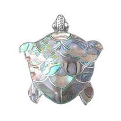Paua Shell / Abalone Turtle Pin / Pendant