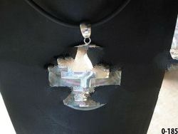 Shell Sterling Silver Cross Pendant