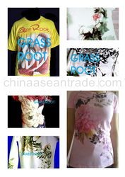 Womans T Shirt With Hand Painted Design