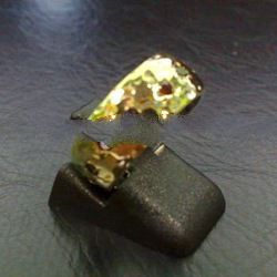 RFMN0068 - Sterling Silver Ring Contemporary with Garnet & Amethyst