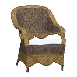 Natural Rattan Sofa 1 Seat with Cushion