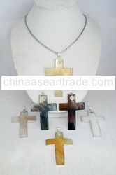 Bali Sterling Silver assorted mother of pearl sterling silver beautiful cross with sterling silver e