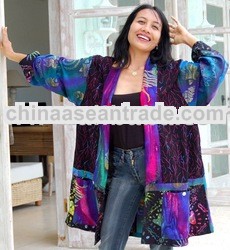 duster jacket batik print