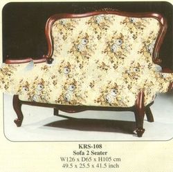 Sofa 2 Seater Mahogany Indoor Furniture.