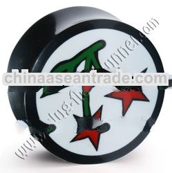 Organic Flesh Tunnel, Plug, Expander from Horn, Bone, Wood, Resin