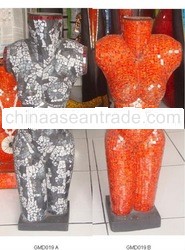 Glass mosaic necklace display