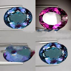 40 cts Huge Oval (25x18 mm) Lab Corundum Color Change Alexandrite AAA