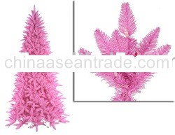 14' PRE-LIT SLIM PINK ASHLEY SPRUCE CHRISTMAS TREE