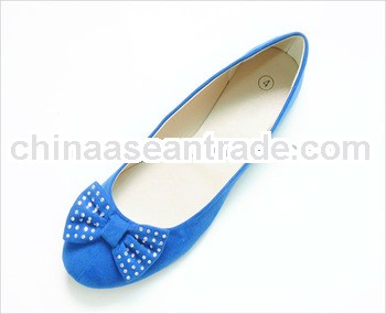 ladies dance casual style bow shoes blue color