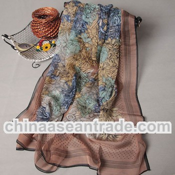 ladies fashion chiffon fabric scarf