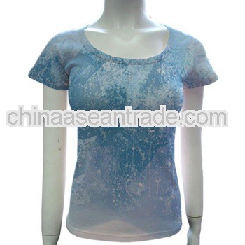 ladies organic slim fitted 100% cotton high quality city t shirts