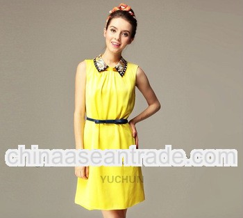 lady plain silk dresses lady fashion dress