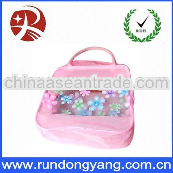 large arden clear pvc beach bag with zipperd canas insert