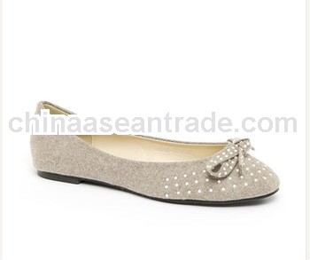 latest flat shoes for women with bowknot 2013