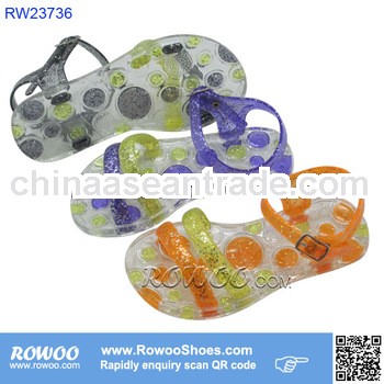 latest jelly girl pvc shoes kids nude sandals