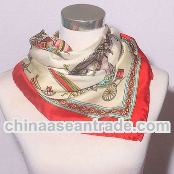 latest square 100% Silk scarves gharry printed shawls
