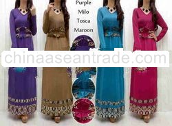 Ethnic Pattern Ribbon Maxi Dress from 