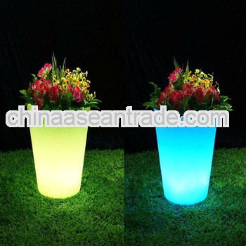 led plastic flower pot