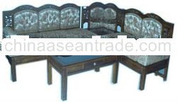 Corner wooden Sofa combination