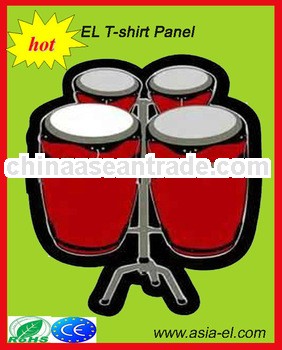 lighting tee panel with 100% cotton T-shirt and flashing panel