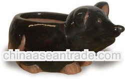 clay animal planter