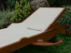 Teak garden and Outdoor furniture: Sun Lounger with Batylene