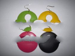 Mahogany Wood Earring