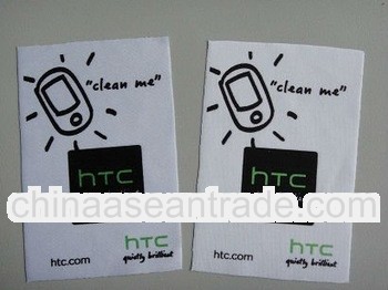 logo customized digital printing microfiber cleaning fabric cloth