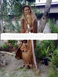 Old Man with Stick Sculpture