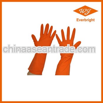long rubber cotton lined rubber gloves in winter/ house/kitchen /cleaning room protect your hand FDA