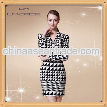 long sleeve wintercolorful flower printing dress dropship