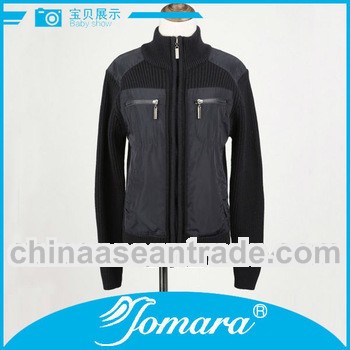 long sleeve zipper up kids knitting sweater for winter