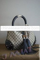 BROWN LEATHER CANVAS INDY BAG SATCHEL HANDBAG NEW