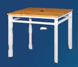 Square Table "Florida" 90 X 90 Single Raild